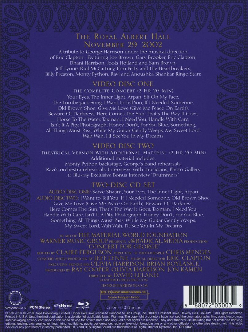 Concert for George cover art