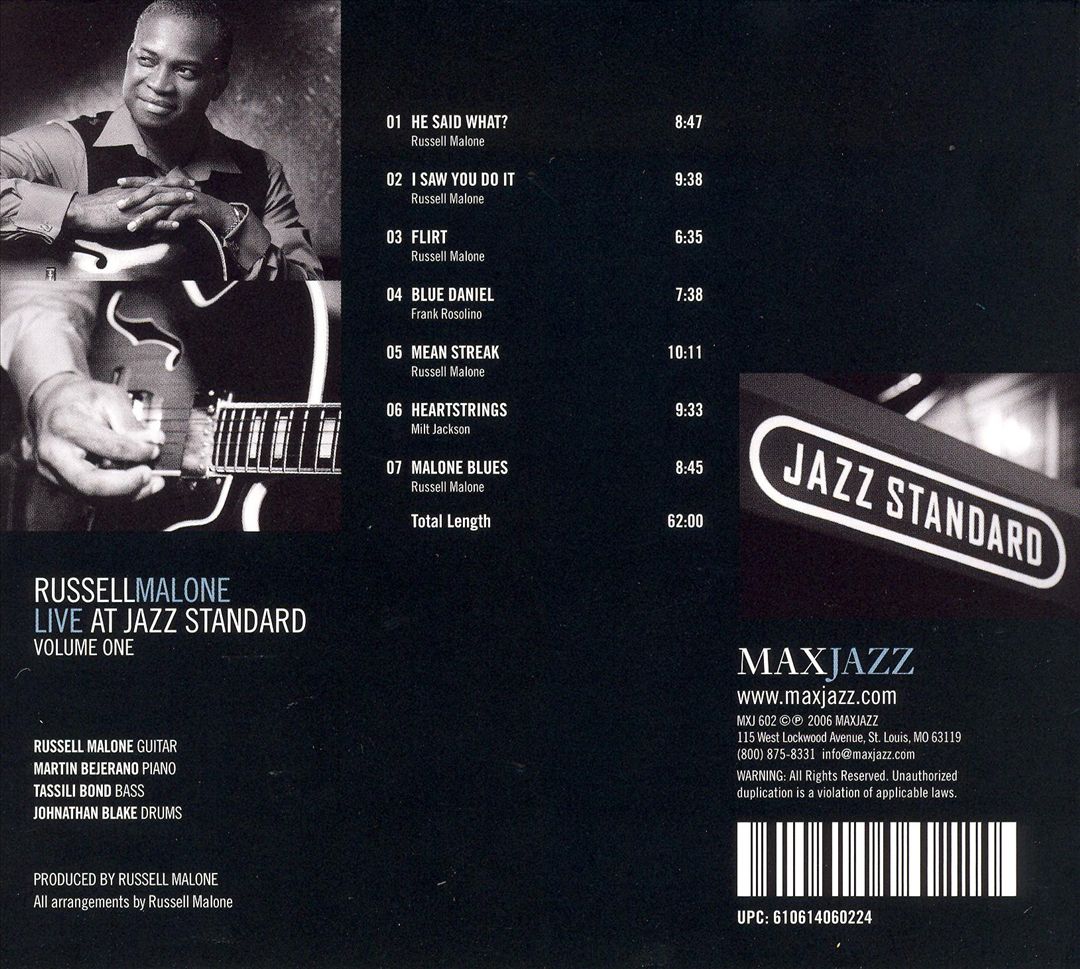 Live at Jazz Standard, Vol. 1 cover art