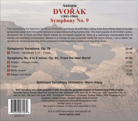 Dvorák: Symphony No. 9 'From the New World' cover art