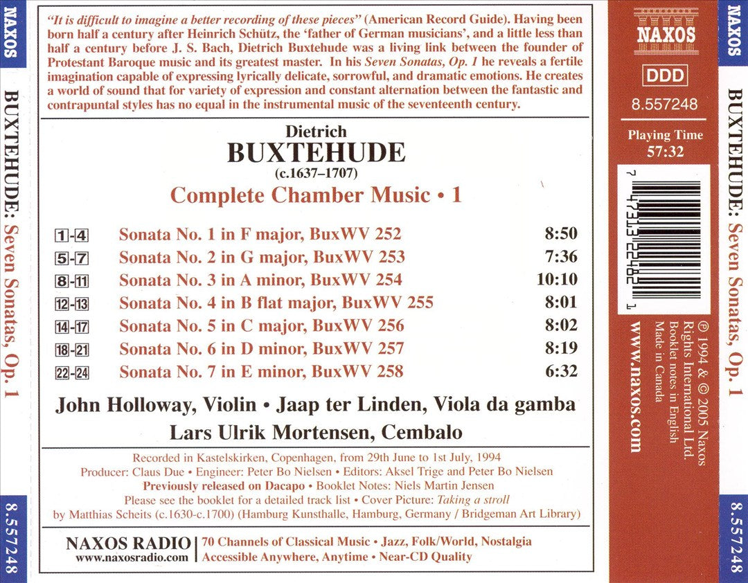 Buxtehude: Seven Sonatas, Op. 1 cover art