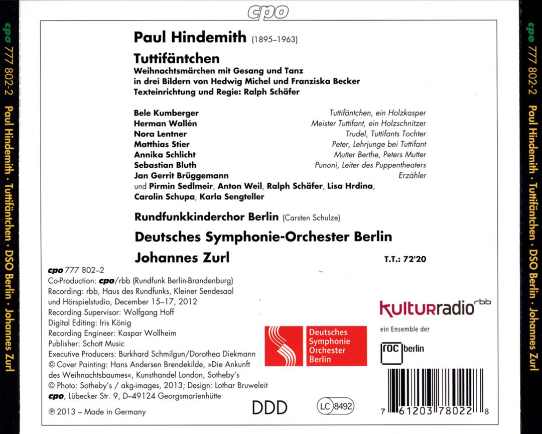 Paul Hindemith: Tuttifäntchen cover art