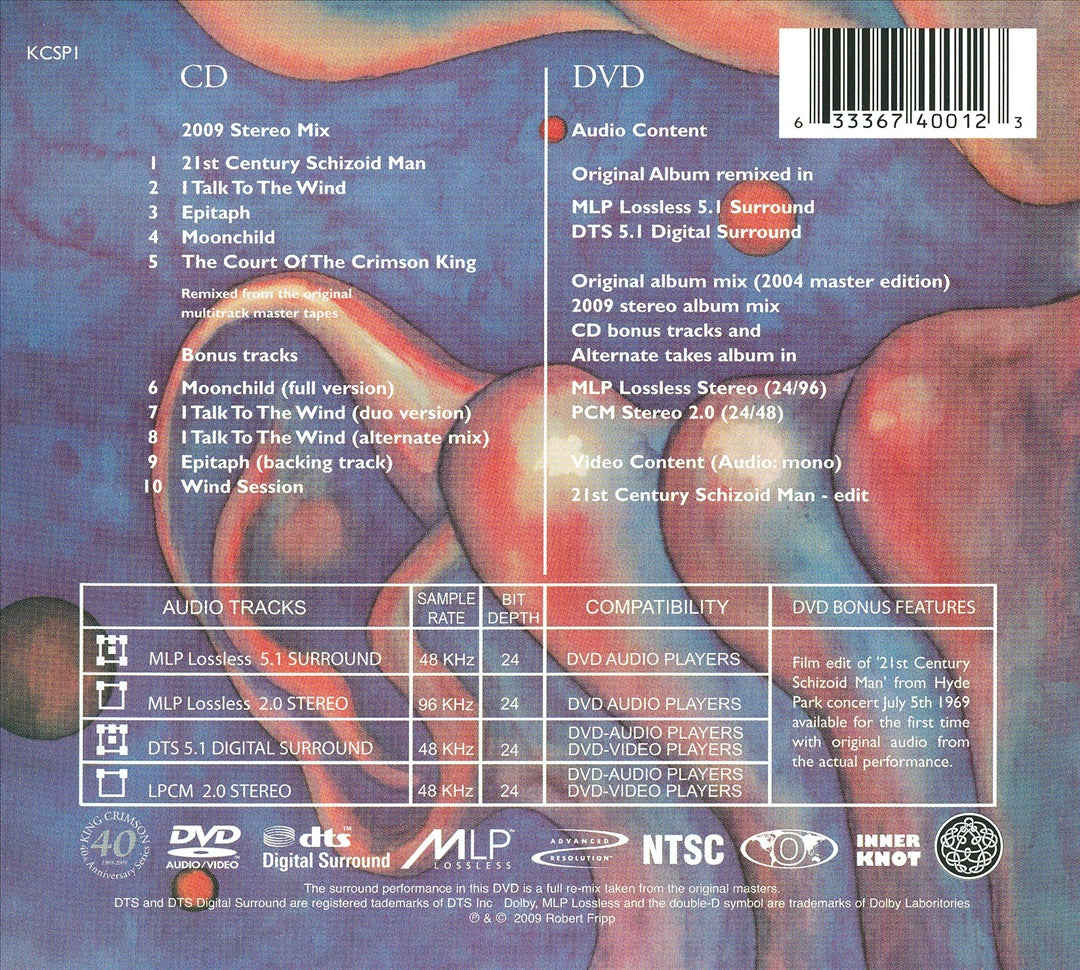In the Court of the Crimson King [CD/DVD]   cover art