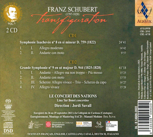Transfiguration: Schubert - Symphonie Inachevée; Grande Symphonie cover art