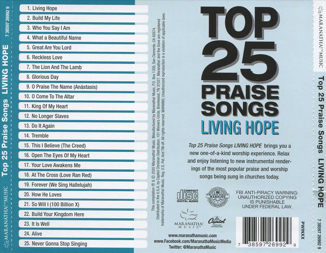 Top 25 Praise Songs: Living Hope cover art