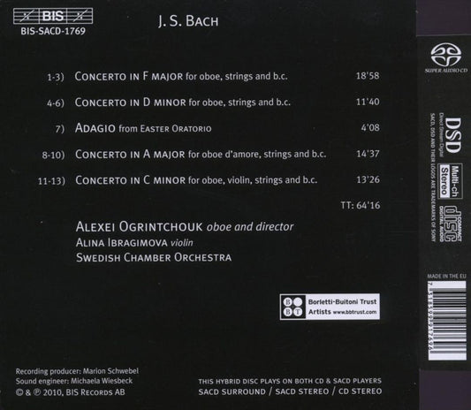 Bach: Oboe Concertos cover art