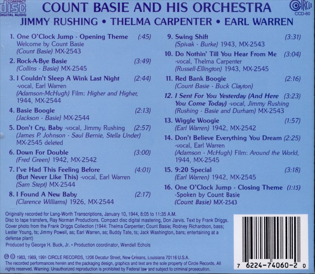 Count Basie and His Orchestra (1944) cover art