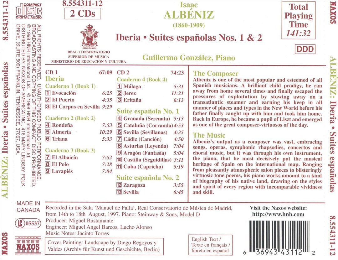Albéniz: Iberia; Suites españolas cover art