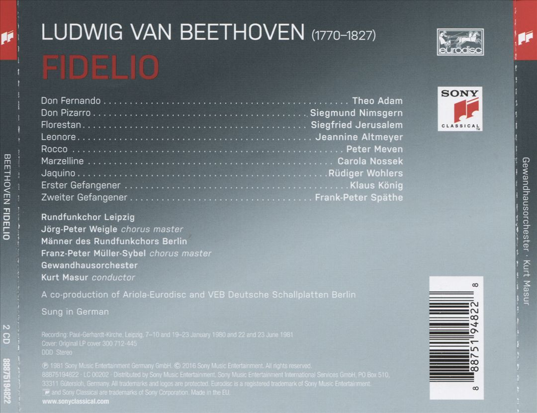 Beethoven: Fidelio cover art