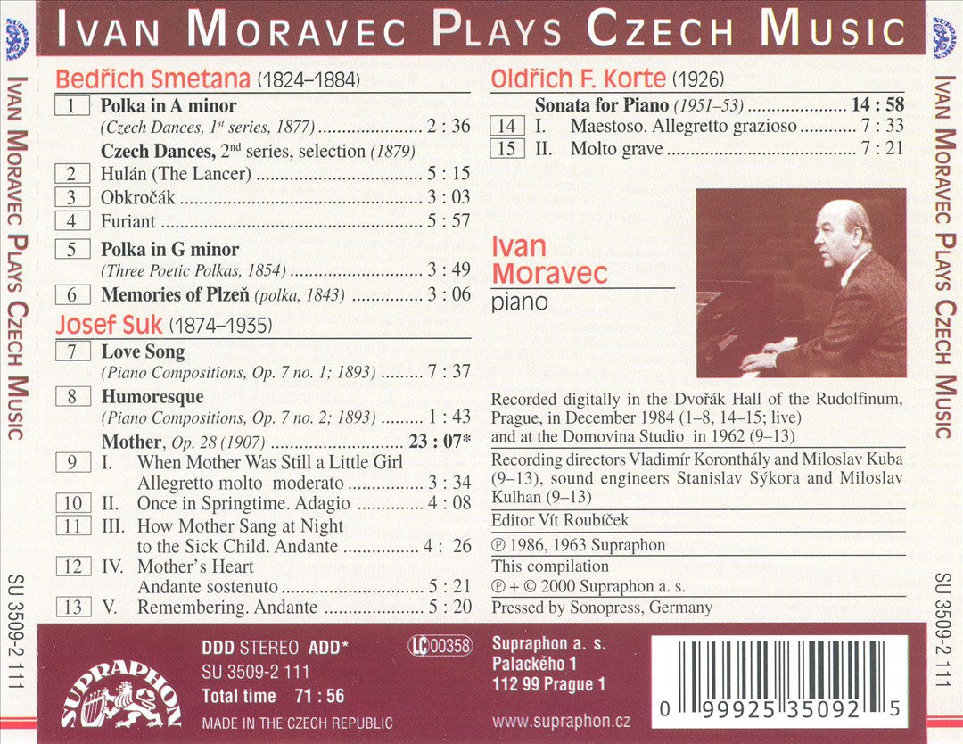 Ivan Moravec Plays Czech Music cover art