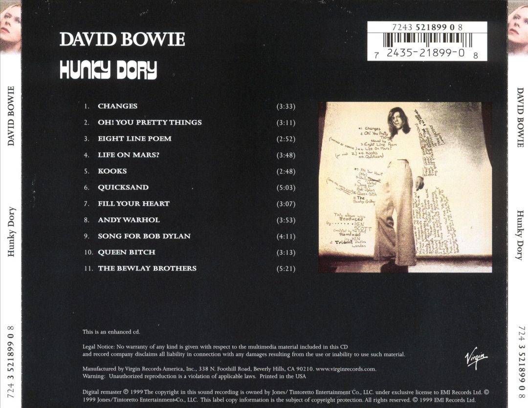 Hunky Dory cover art