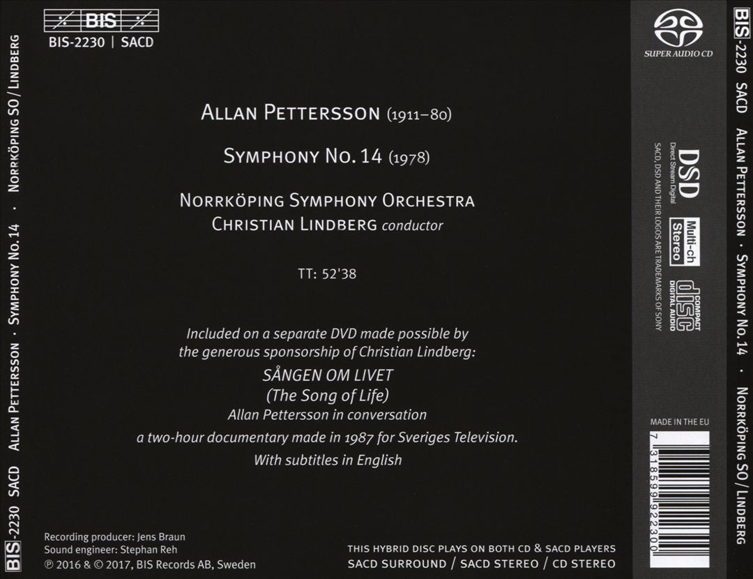 Allan Pettersson: Symphony No. 14 cover art