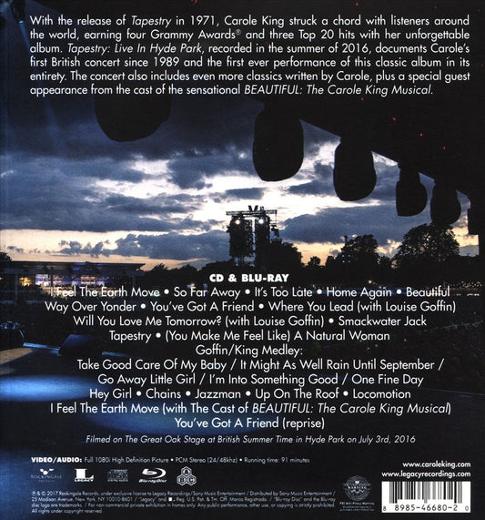 Tapestry: Live in Hyde Park [CD/DVD] cover art