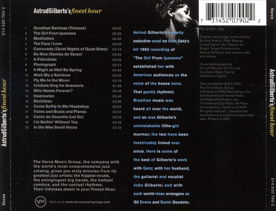 Astrud Gilberto's Finest Hour cover art