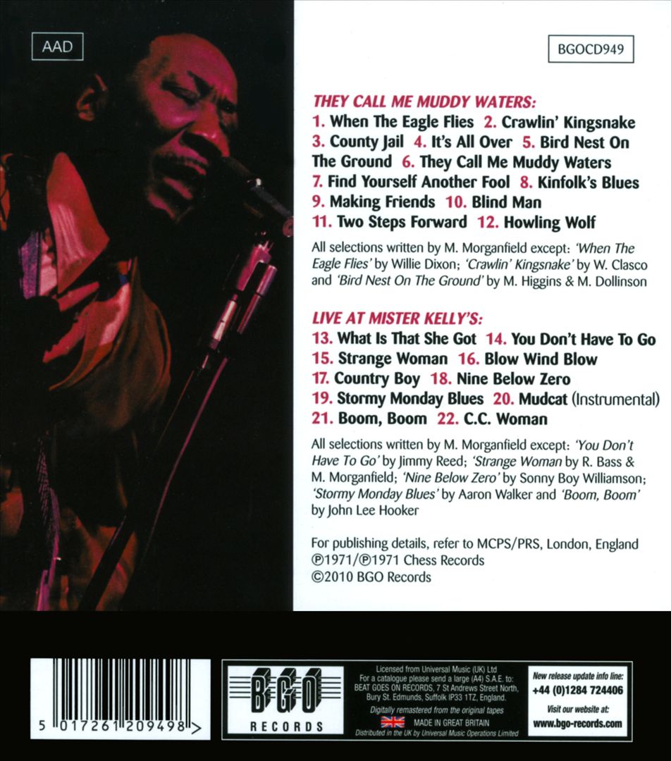 They Call Me Muddy Waters/Live At Mister Kelly's cover art