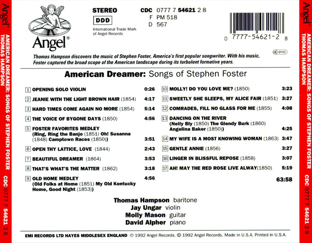 American Dreamer: The Songs of Stephen Foster cover art