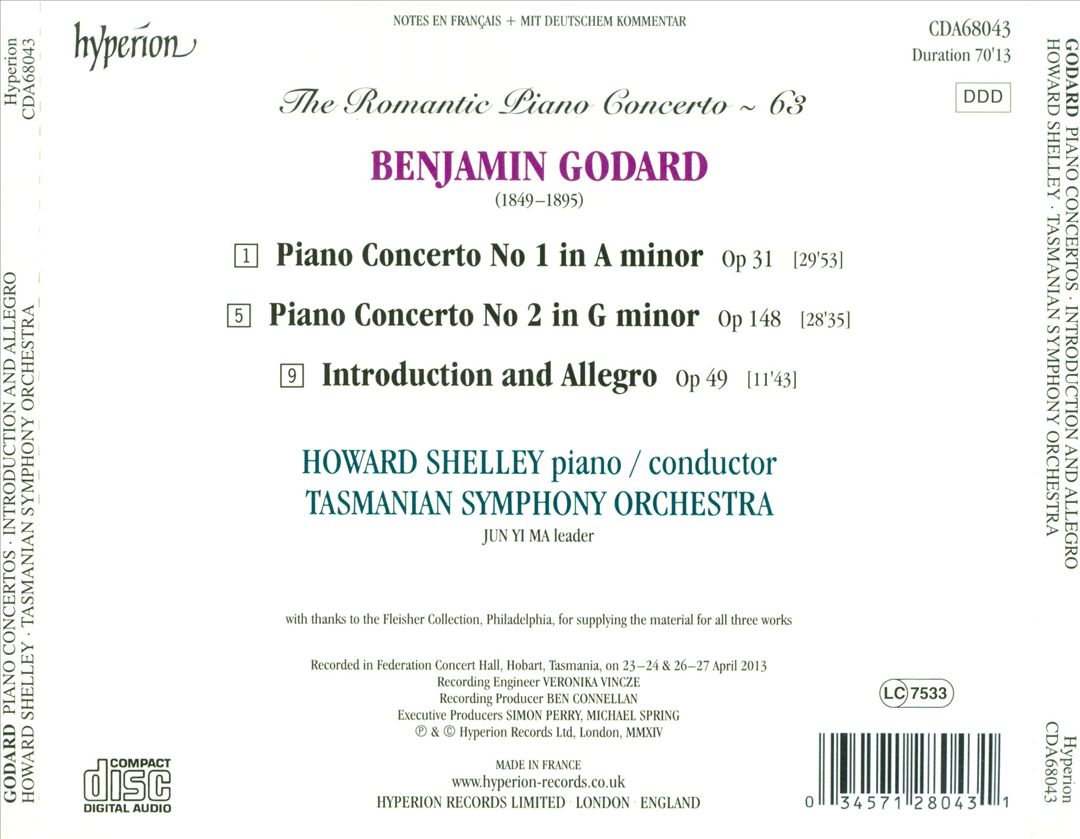 Romantic Piano Concerto, Vol. 63: Godard cover art