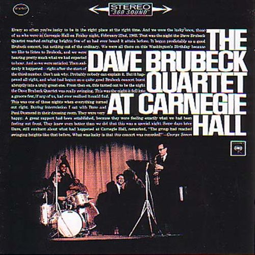 Dave Brubeck Quartet at Carnegie Hall cover art