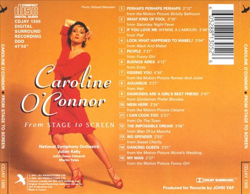 Caroline O'Connor: From Stage to Screen cover art