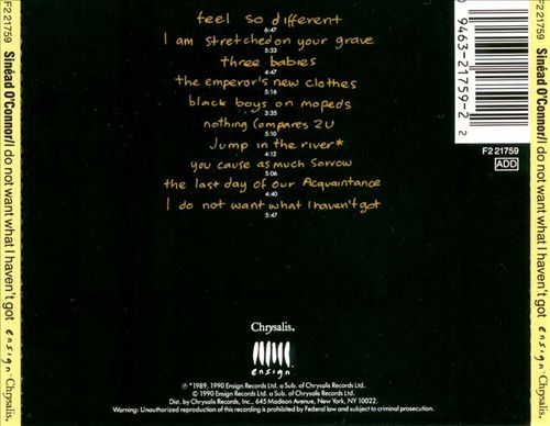 I Do Not Want What I Haven't Got cover art