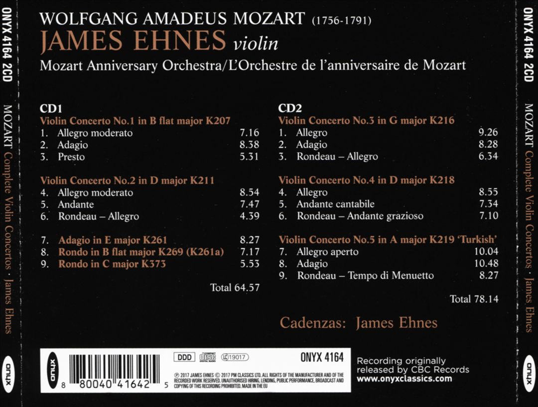 Mozart: The Complete Violin Concertos cover art