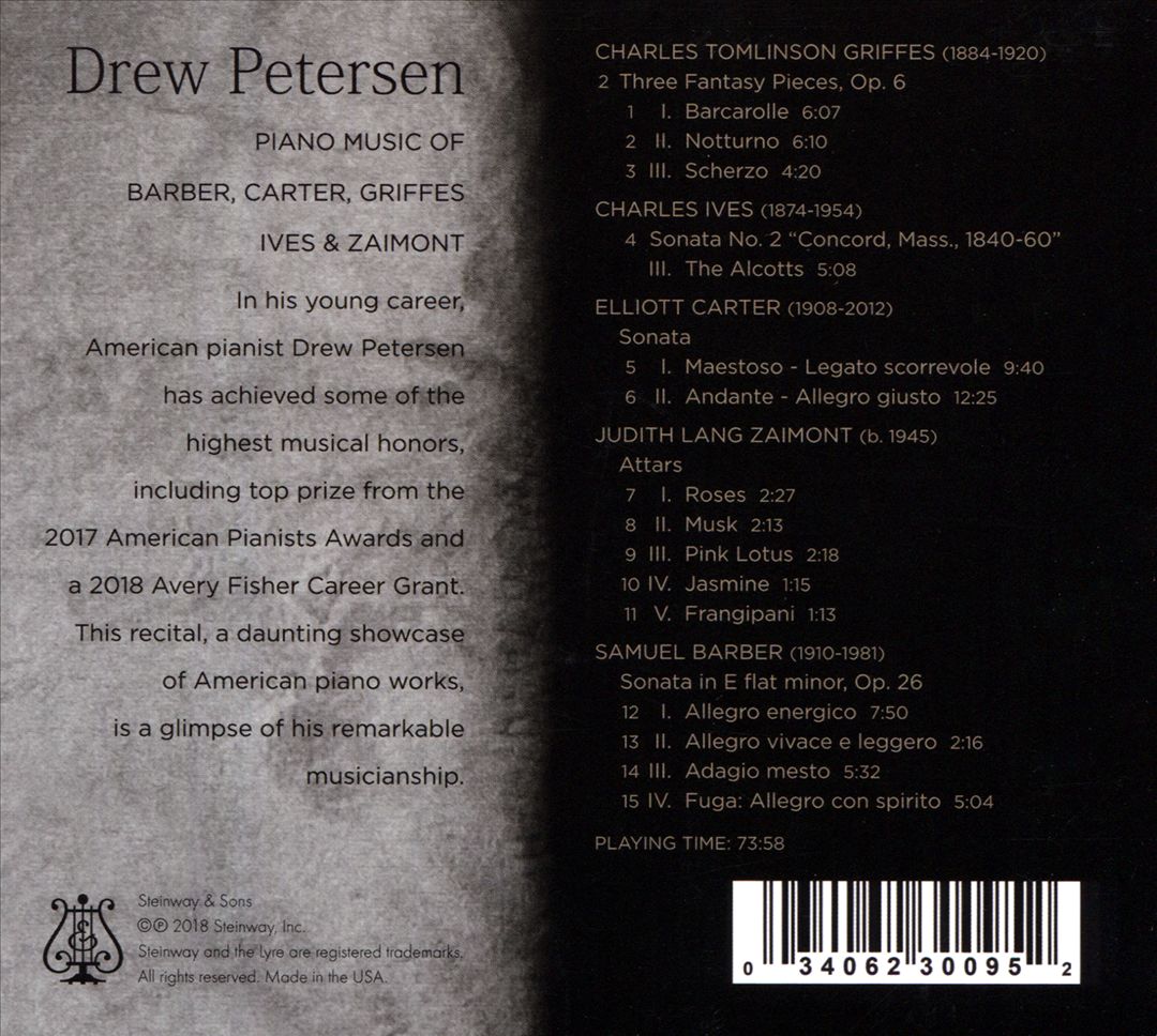 Barber, Carter, Griffes, Ives, Zaimont cover art