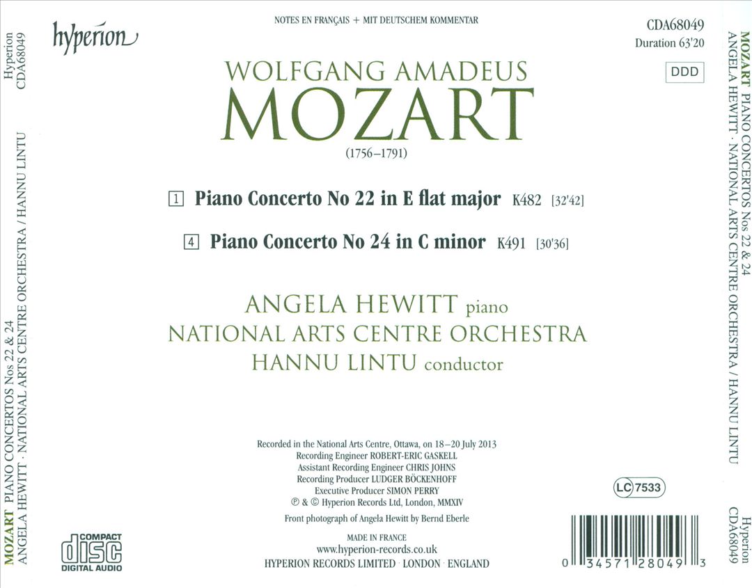 Mozart: Piano Concertos Nos. 22 & 24 cover art