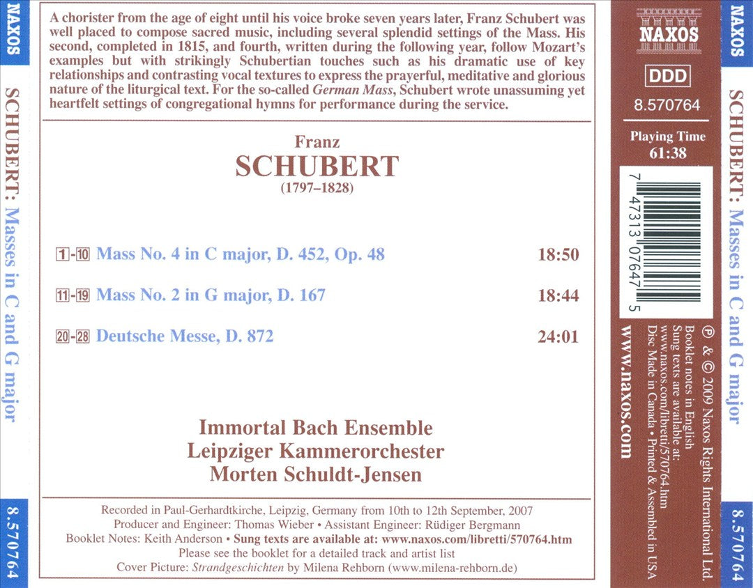 Franz Schubert: Mass in C major; Mass in G major; Deutsche Messe cover art