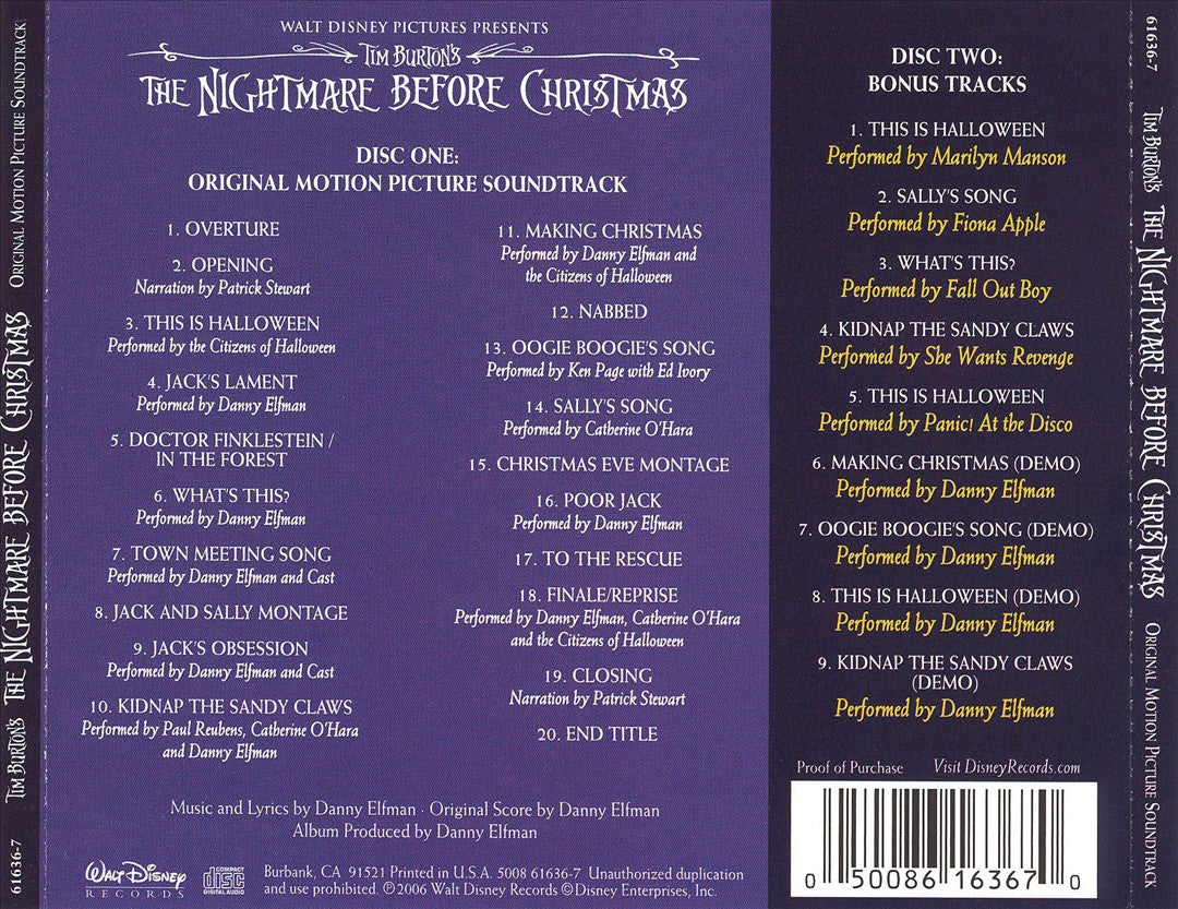 The Nightmare Before Christmas [2-Disc Special Edition] [Original Motion Picture Soundtrack] [Limited Edition Cover] cover art
