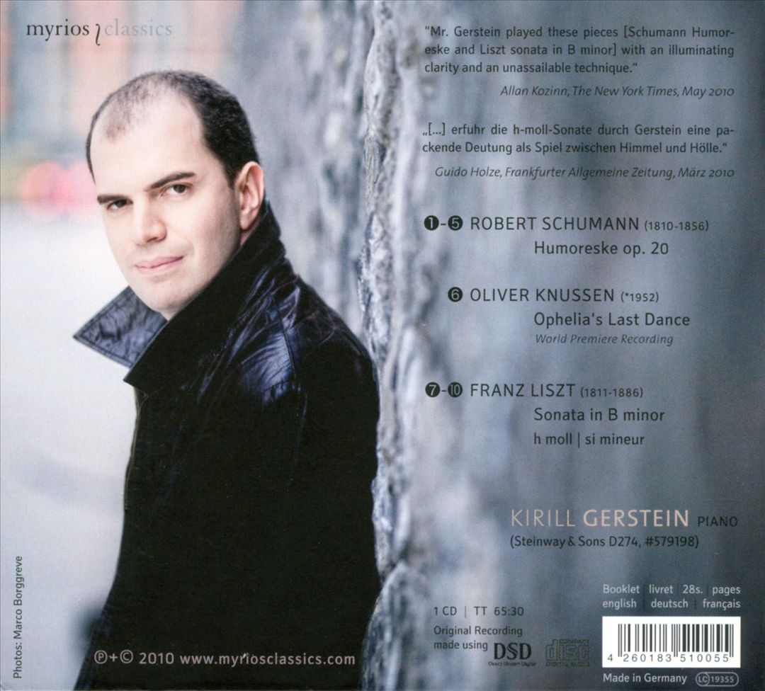 Kirill Gerstein Plays Liszt, Schumann & Knussen cover art