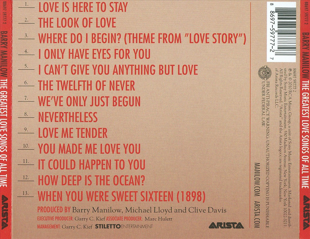 Greatest Love Songs of All Time cover art