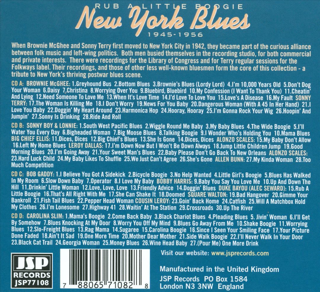 New York Blues 1945-1956: Rub a Little Boogie cover art