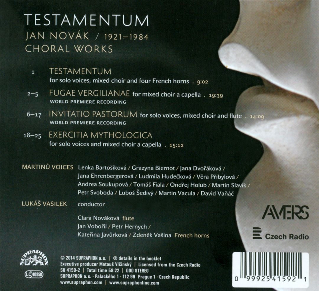 Jan Novák: Testamentum cover art