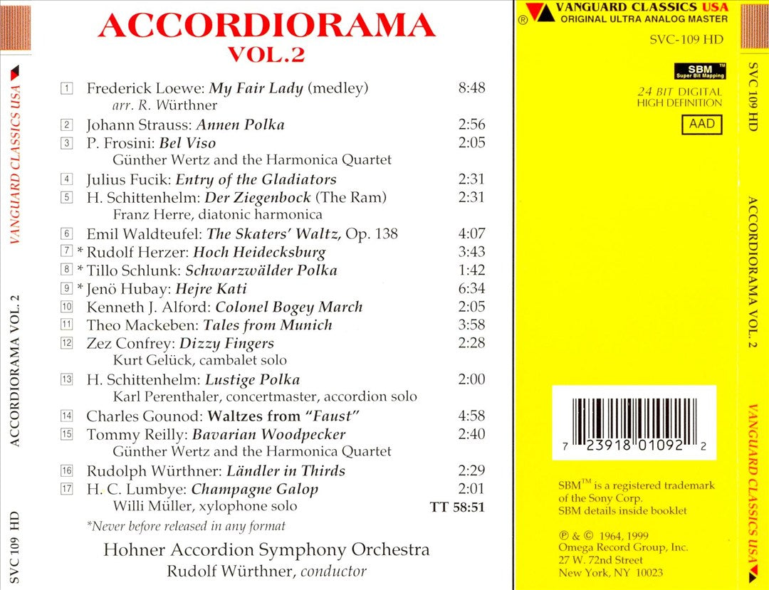 Accordiorama: Hohner Accordion Symphony Orchestra, Vol.2 cover art