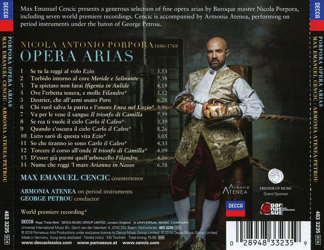 Nicola Porpora: Opera Arias cover art