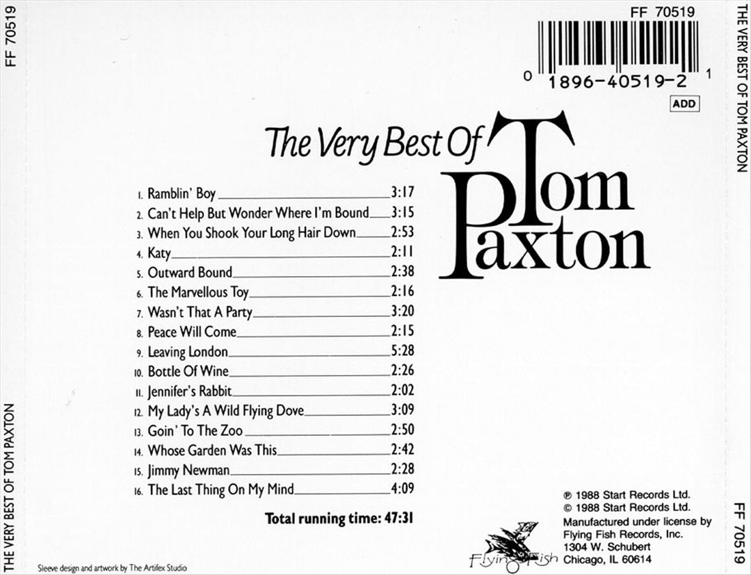 Very Best of Tom Paxton cover art