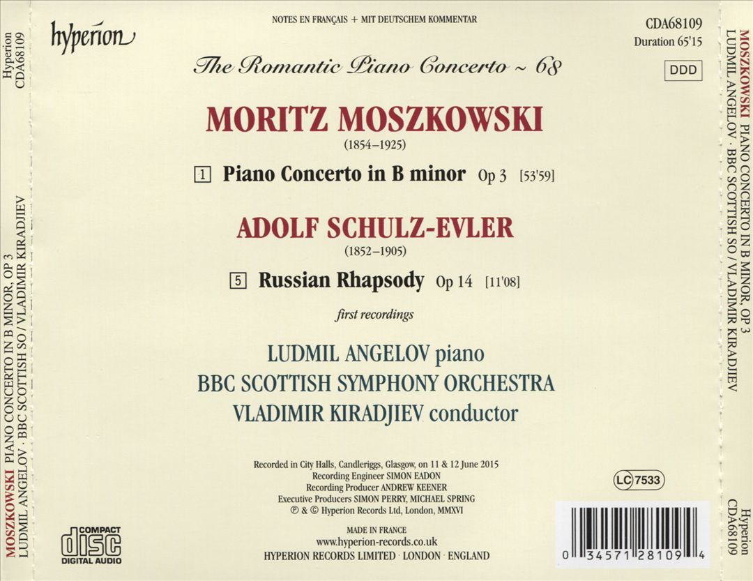 Romantic Piano Concerto, Vol. 68: Moszkowski, Schulz-Evler cover art