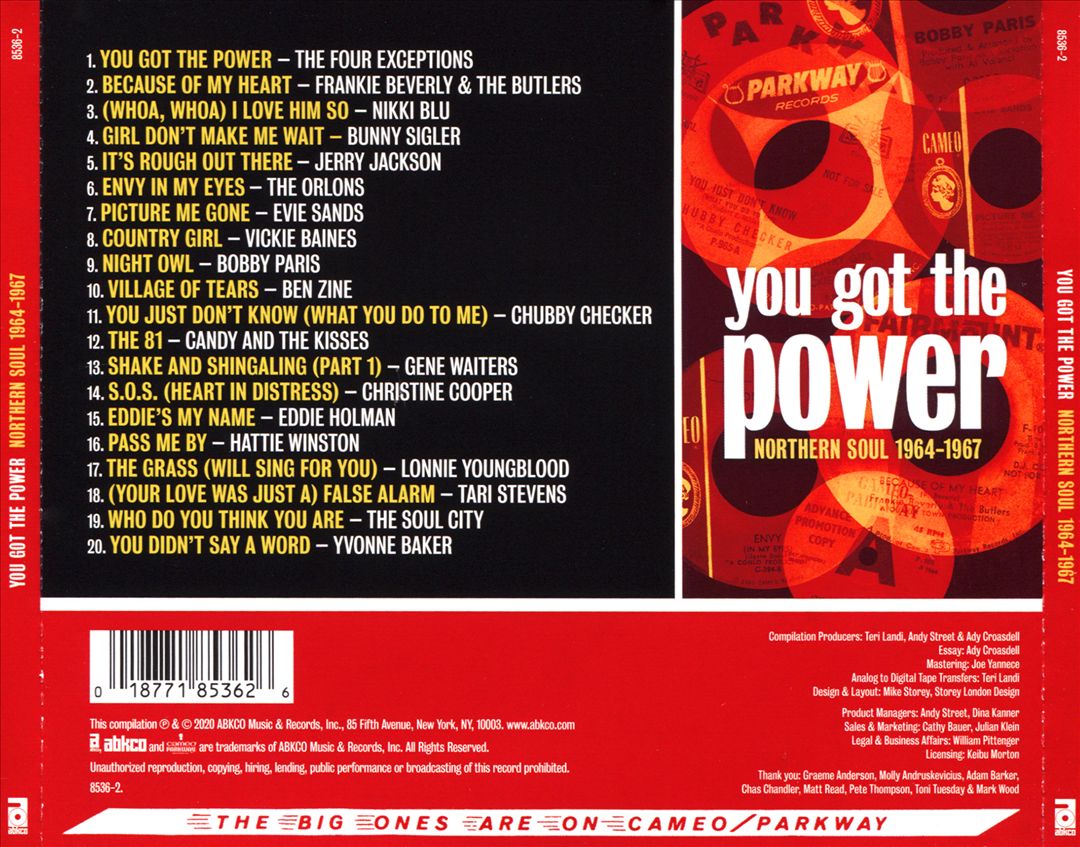 You Got the Power: Cameo Parkway Northern Soul (1964-1967) [U.K Collection] cover art