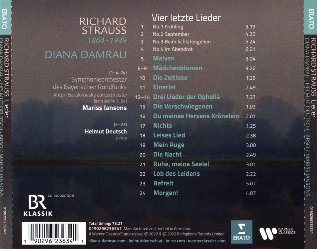 Richard Strauss: Vier letzte Lieder; Lieder cover art