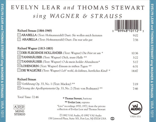 Evelyn Lear & Thomas Stewart sing Wagner & Strauss cover art