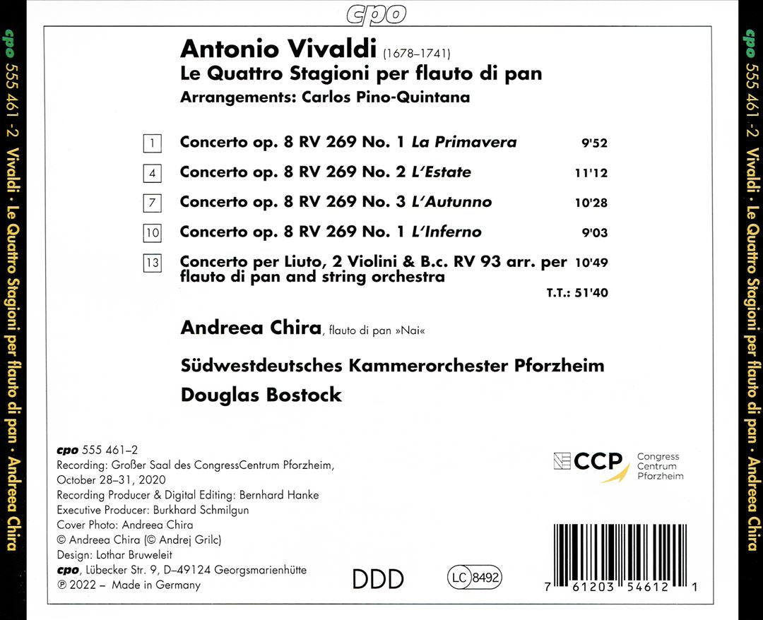Magic of the Pan Flute: Vivaldi's Four Seasons cover art