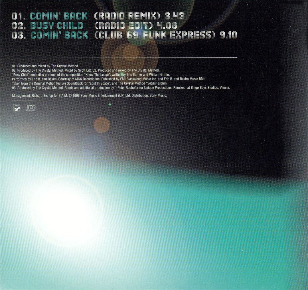 Comin' Back cover art