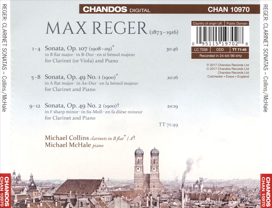 Reger: Clarinet Sonatas cover art