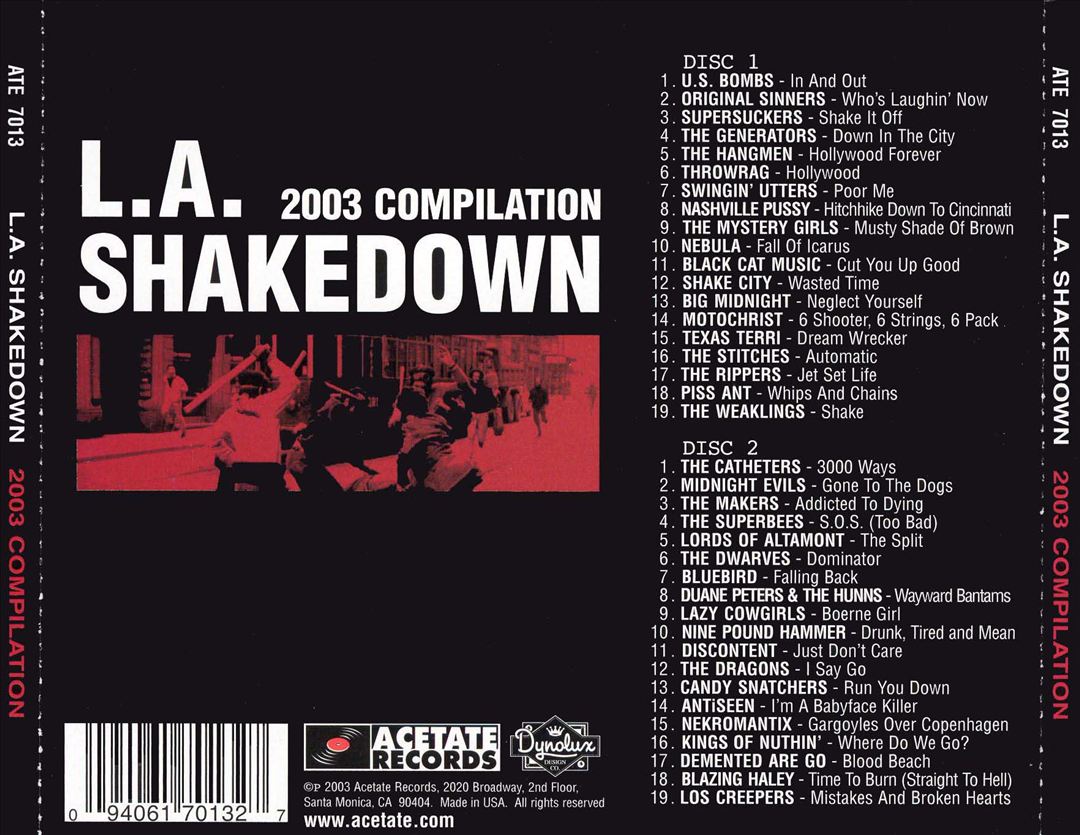 2003 la Shakedown Compilation cover art