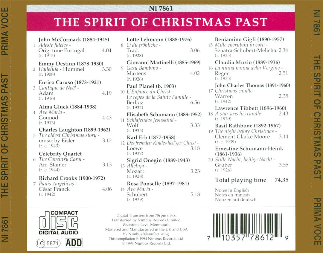 Spirit of Christmas Past [Nimbus] cover art