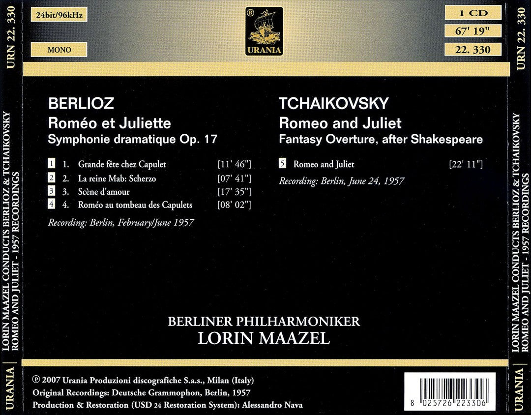 Berlioz: Romeo et Juliette; Tchaikovsky: Romeo and Juliet cover art