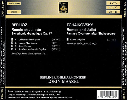 Berlioz: Romeo et Juliette; Tchaikovsky: Romeo and Juliet cover art