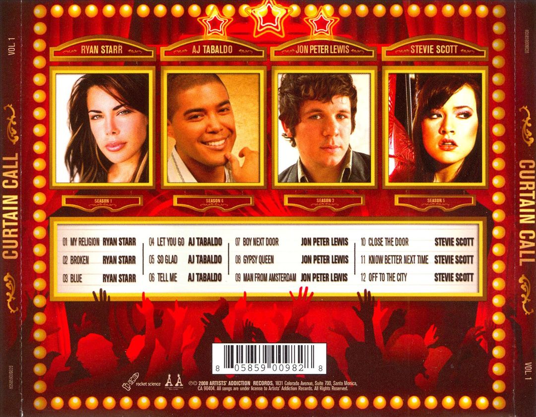 Curtain Call, Vol. 1: New Songs From Past American Idol Finalists cover art