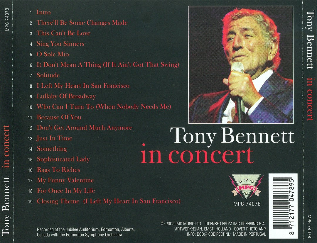 In Concert: I Left My Heart in San Francisco cover art