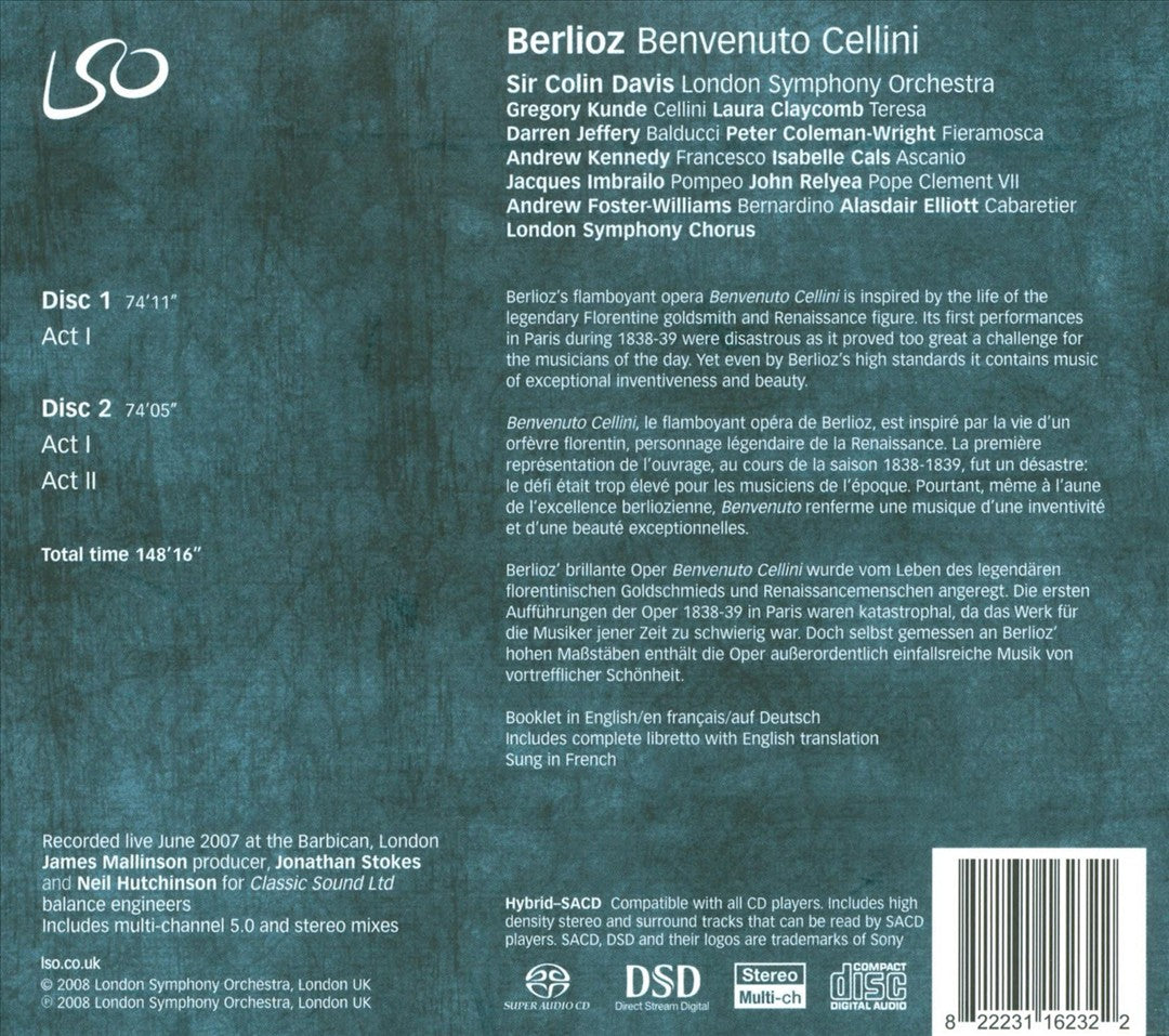 Berlioz: Benvenuto Cellini cover art