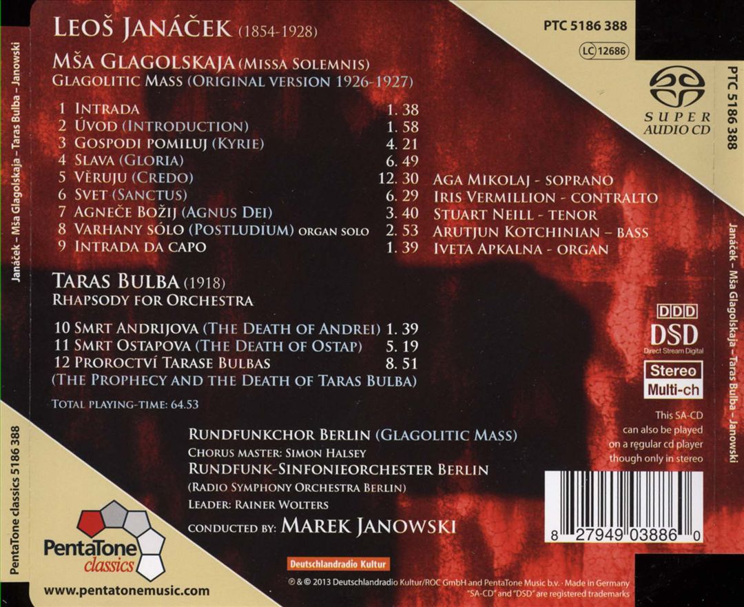 Janácek: Msa Glagolskaja; Taras Bulba cover art